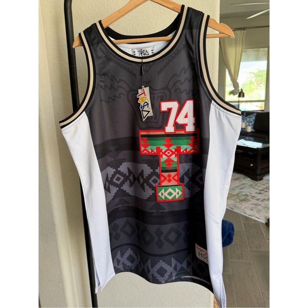 Headgear Classics x TI$A Vision Taz Arnold Tribal Basketball Jersey #74 Men's L